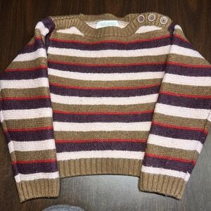 ZARA Kids Wool Striped Sweater Toddler Girls Heavyweight 100%‎ Wool *PLEASE READ